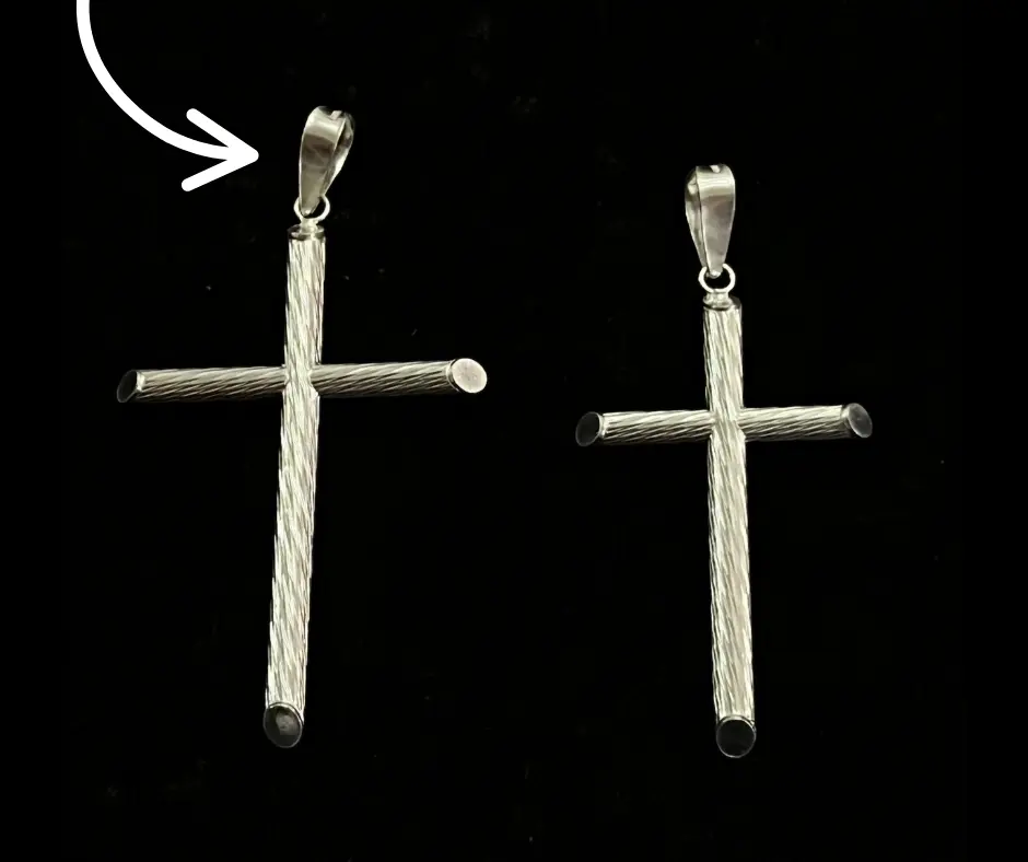 [CRU-672] Cruz textura lineal_ tubular_ G_ 7 cm