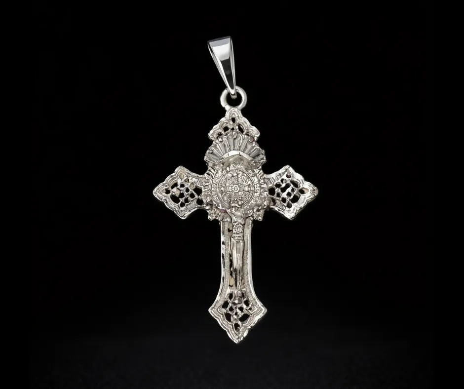 Cruz con corona con circonia 4 cm (NO-1818)