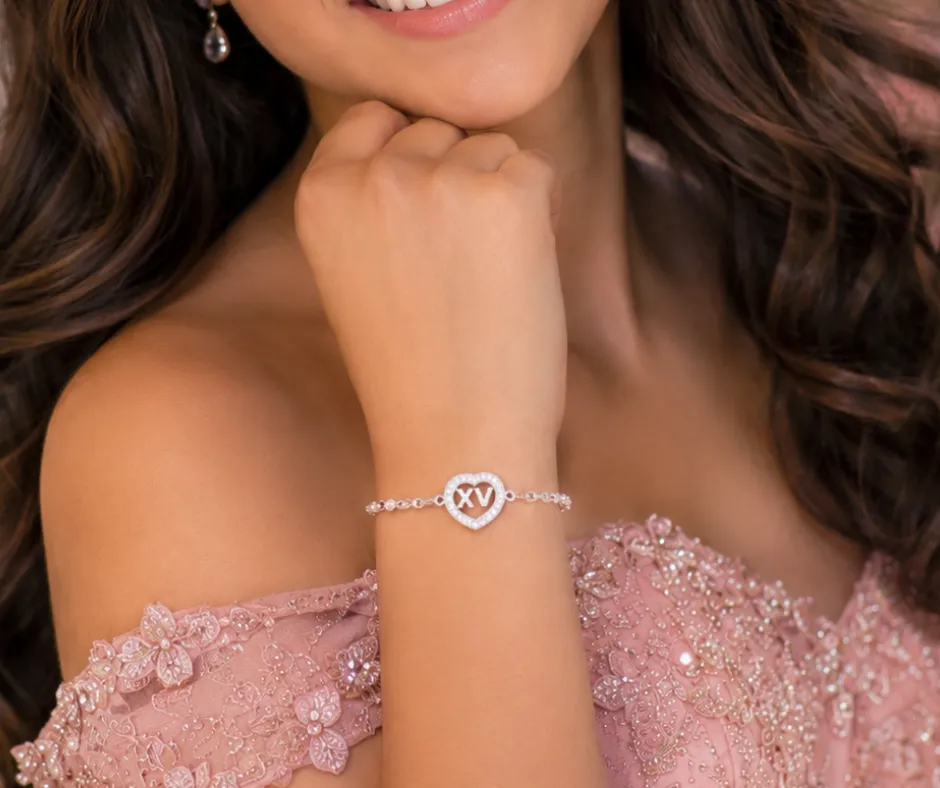 Pulsera_ XV años bola azucarada ajustable (NEW)