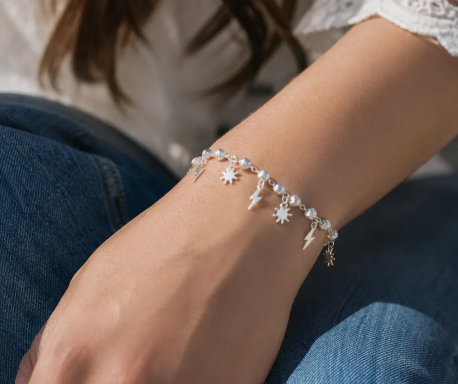 Pulsera_Galaxia (estrellas, rayos) bola azucarada ajustable (NEW)