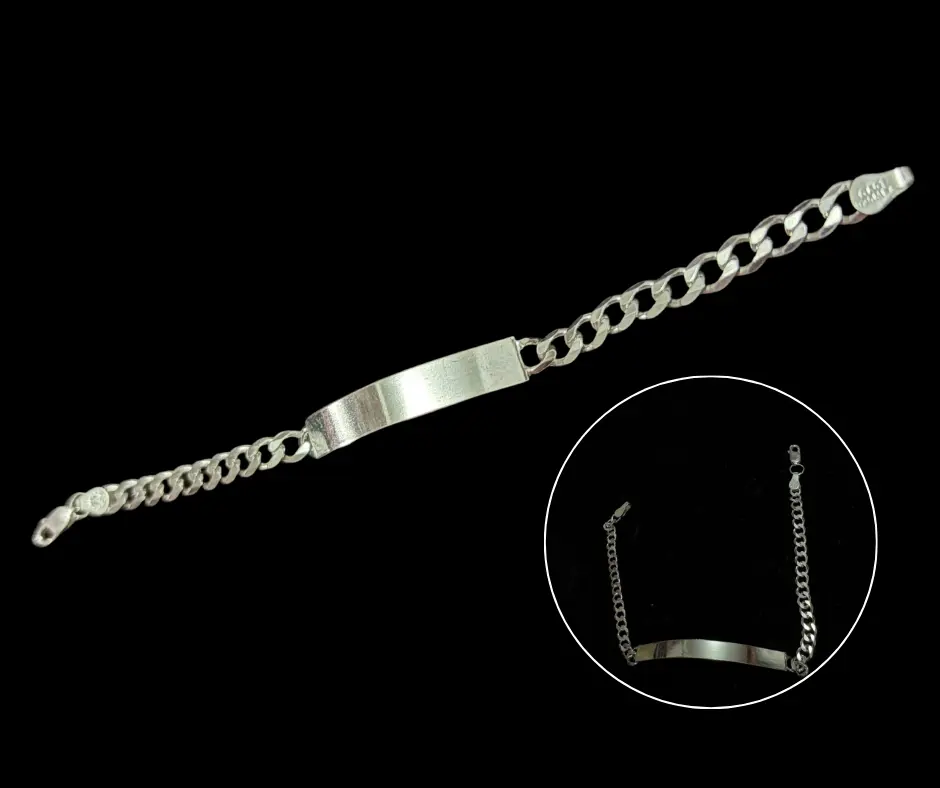 [PUL-0216] Pulso con placa_Barbado Liso_5 mm