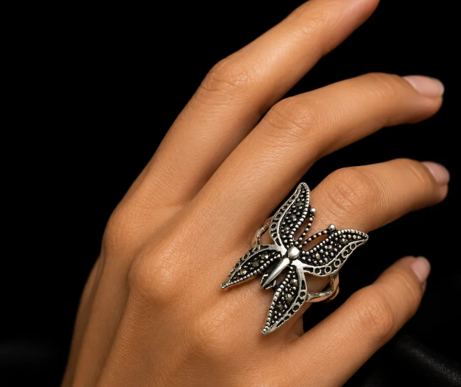 Anillo_Marquesita_Mariposa alas en punta (ANI-0169)