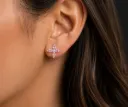Arete Huggie mariposa cristal (Color a elegir)