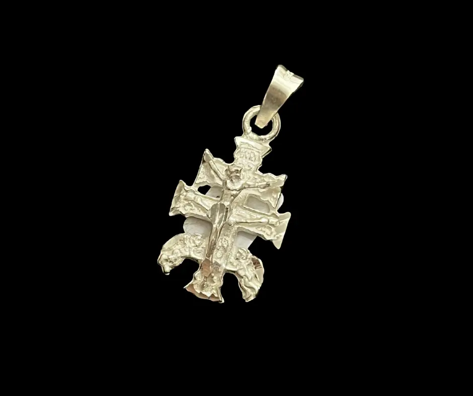 [DIJ-758] Dije Cruz Caravaca_ coqueta_ 2 cm (sin cristo)