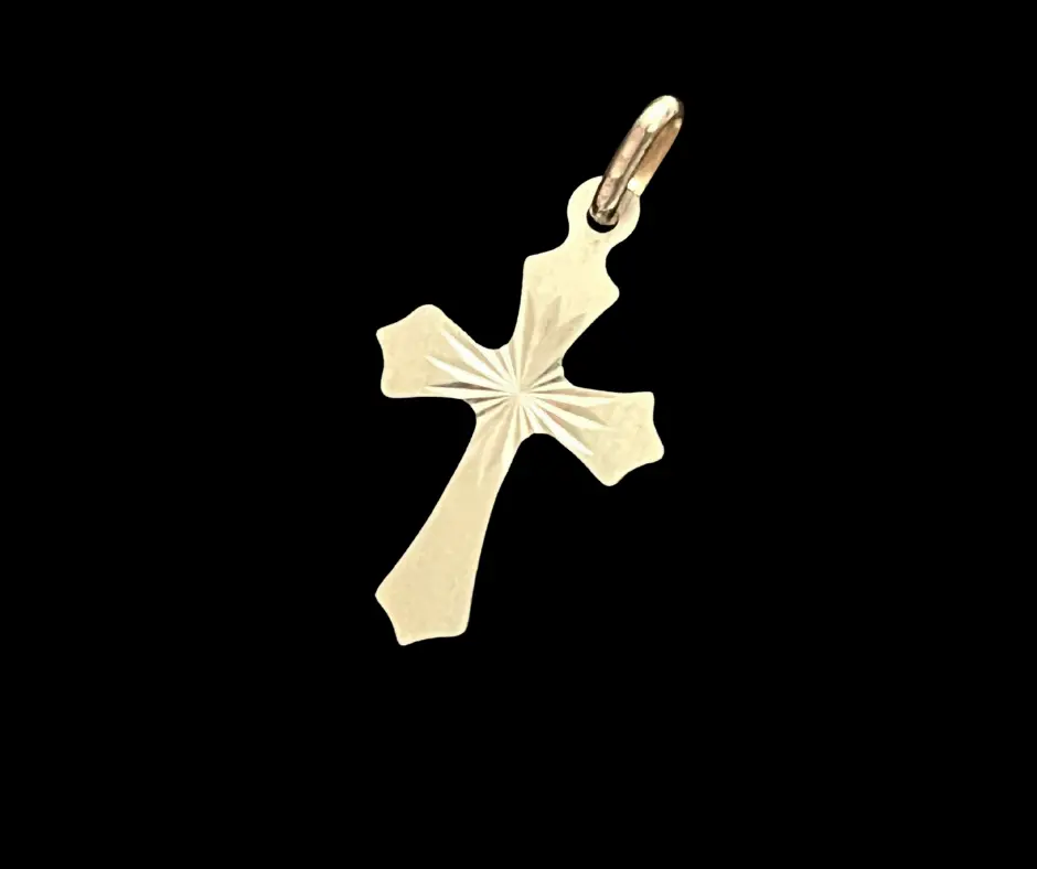 [DIJ-763] Dije Cruz liso_resplandor_ coqueta_ 3 cm