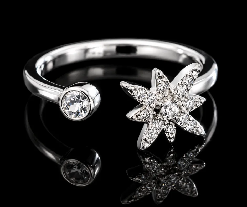 Anillo giratorio_ ajustable_antiestres_Estrella radiante