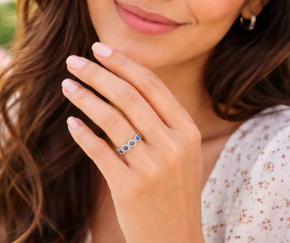 Anillo_Ojo turco azul marinoe n flor circonia_talla 9