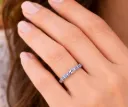 Anillo_Ojo turco azul marino en serie churumbela_talla  8