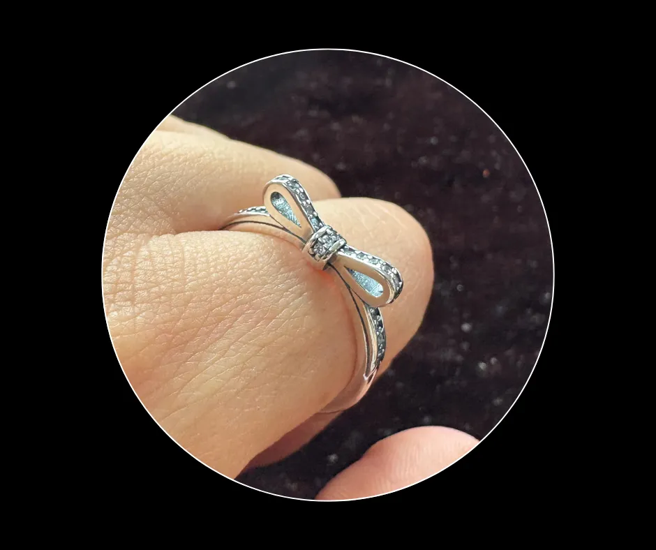 [ANI-70] Anillo pandora_ circonia incrustada_modelo_moño_talla #8