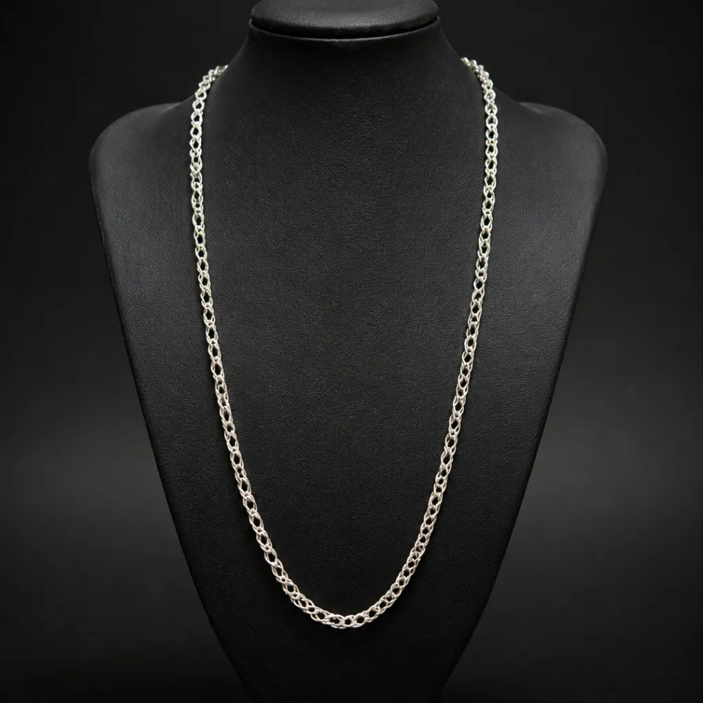 [CAD-0072] Cadena Doble rombo (Delgada) 3mm_50 cm