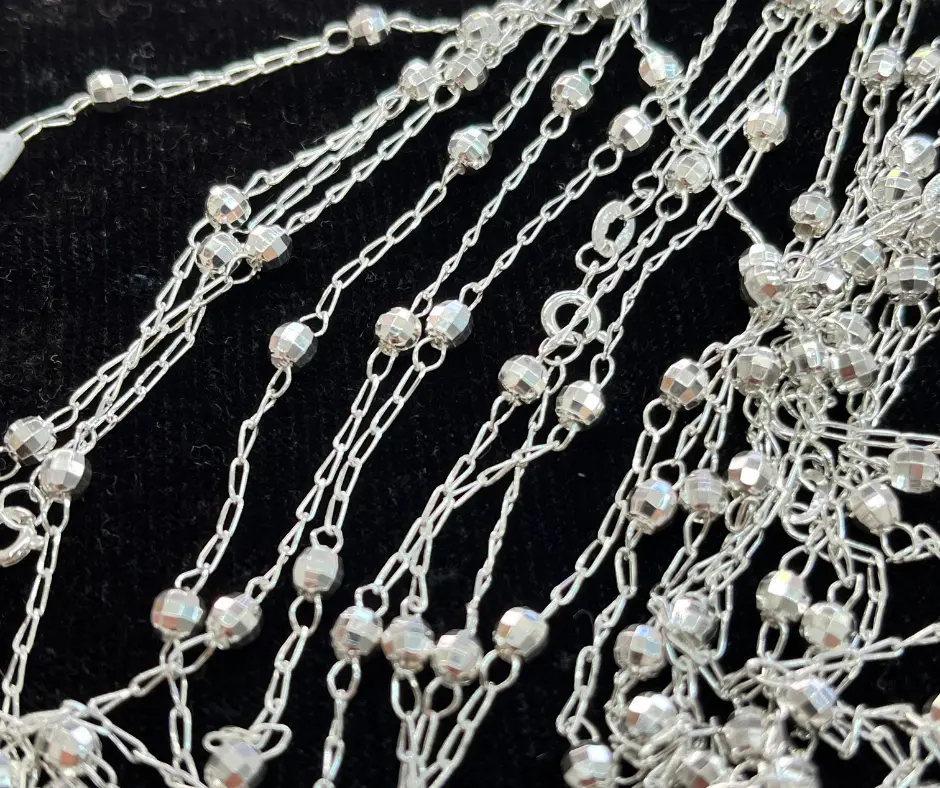 Cadena_Tejido_Viviana diamantada_40 cm