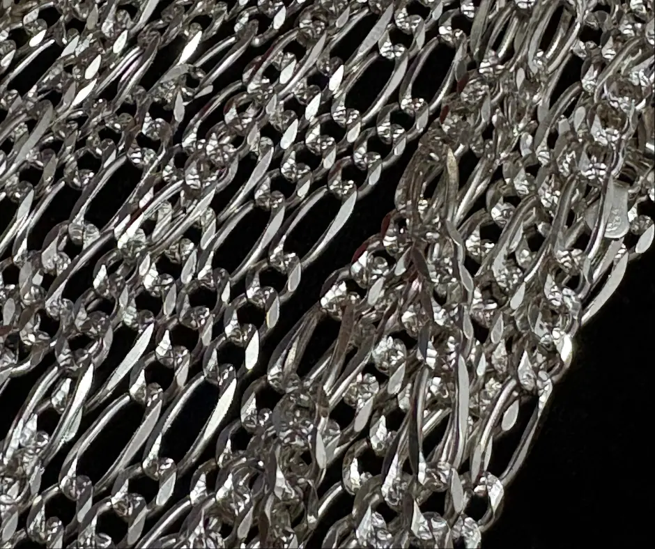 [CAD-473] Cadena_Tejido_Cartier_ Diamantada_ 6 mm_ 50 cm