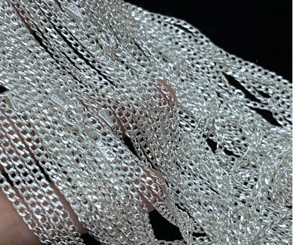 [CAD-420] Cadena_Tejido_ Cubano/Barbada_ 2 mm_ 45 cm