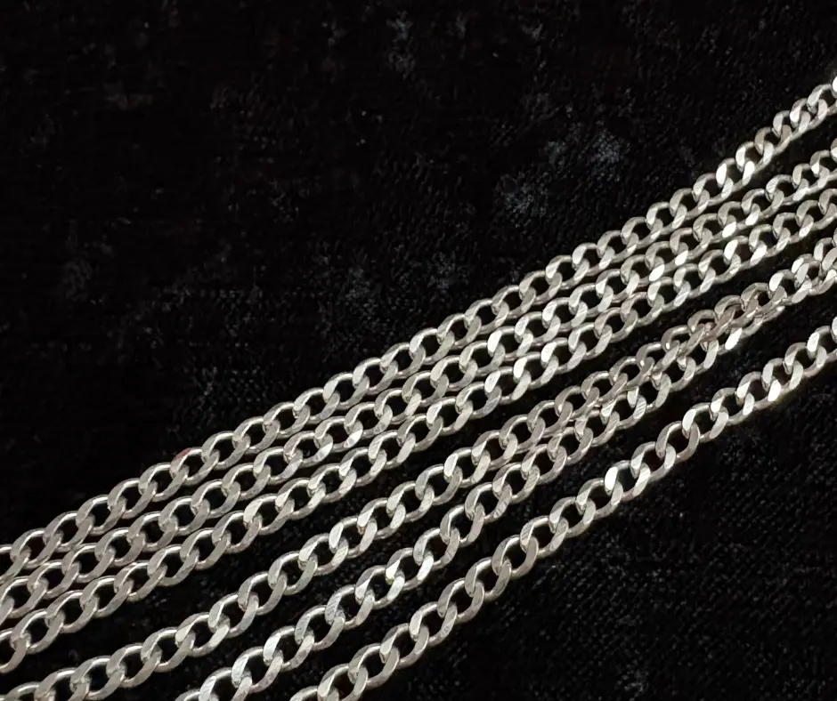 [CAD-432] Cadena_Tejido_ Cubano/Barbada_ lisa_ 3mm_ 50 cm