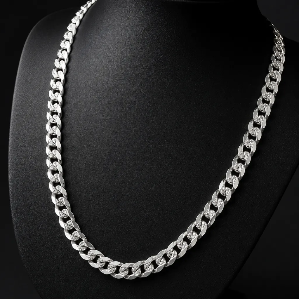 Cadena_Tejido Cubano Diamantada_ 5 mm_60 cm