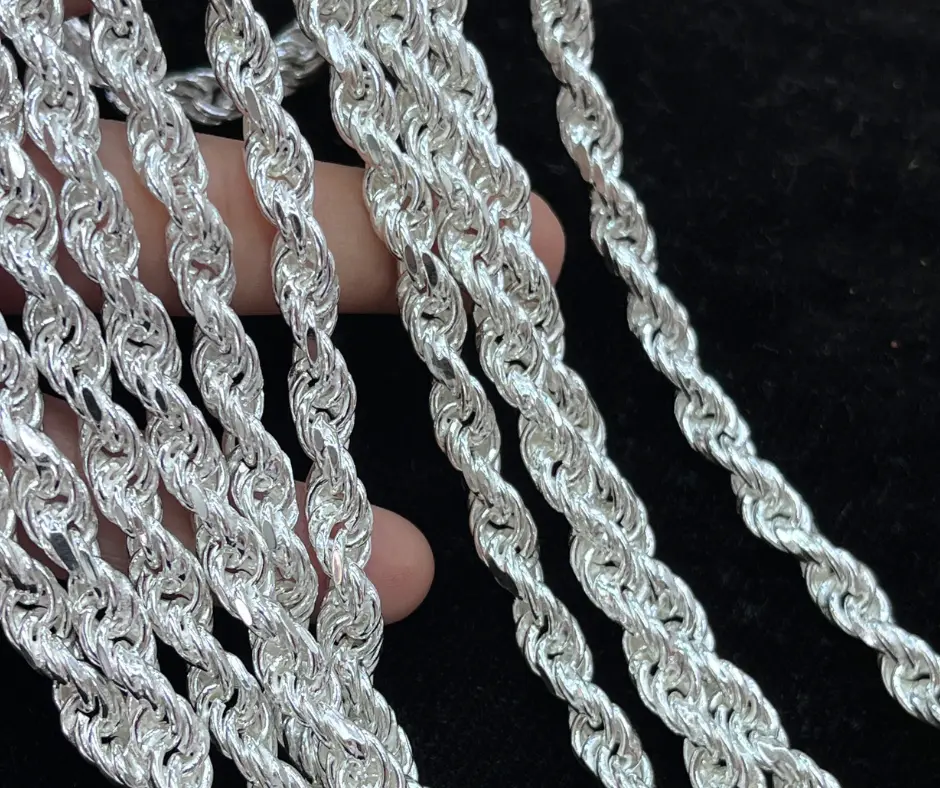 [CAD-512] Cadena_Tejido_Torsal_ 5 mm_ 65 cm