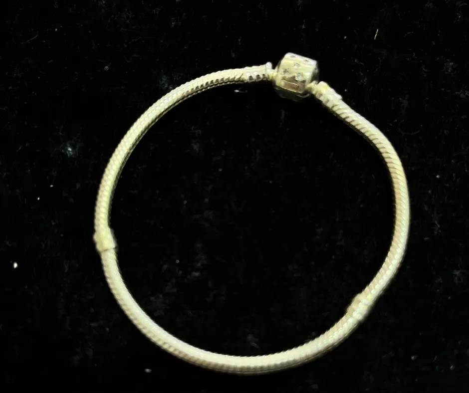 Pandora_Pulsera cadena de serpiente broche barril con estrellas 18 cm