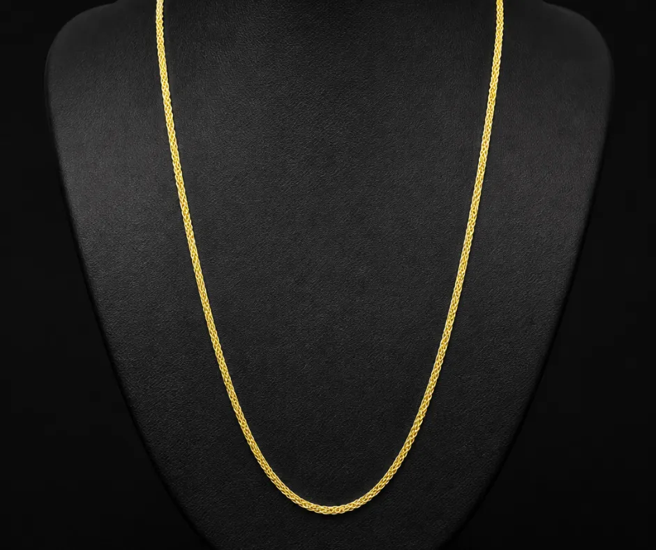 Cadena de Oro 14K_ Espiga 1mm 55cm (COE-155)