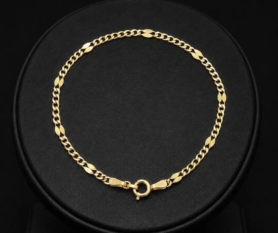 Pulso de Oro 14K_Grano de Café 2mm 18 cm (POGC-218)