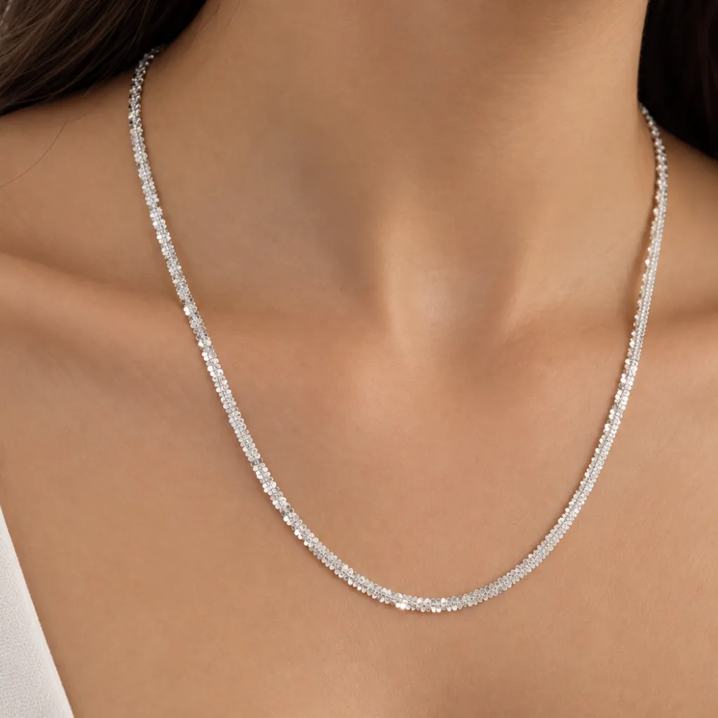 Cadena de moda unisex_Tejido Clavícula Brillante (2mm) (clavi-2mm)