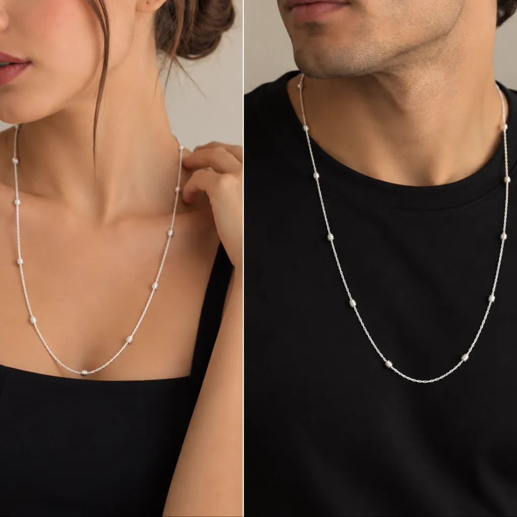 [boli-dis] Cadena de moda unisex_Tejido bolitas disco(boli-dis)