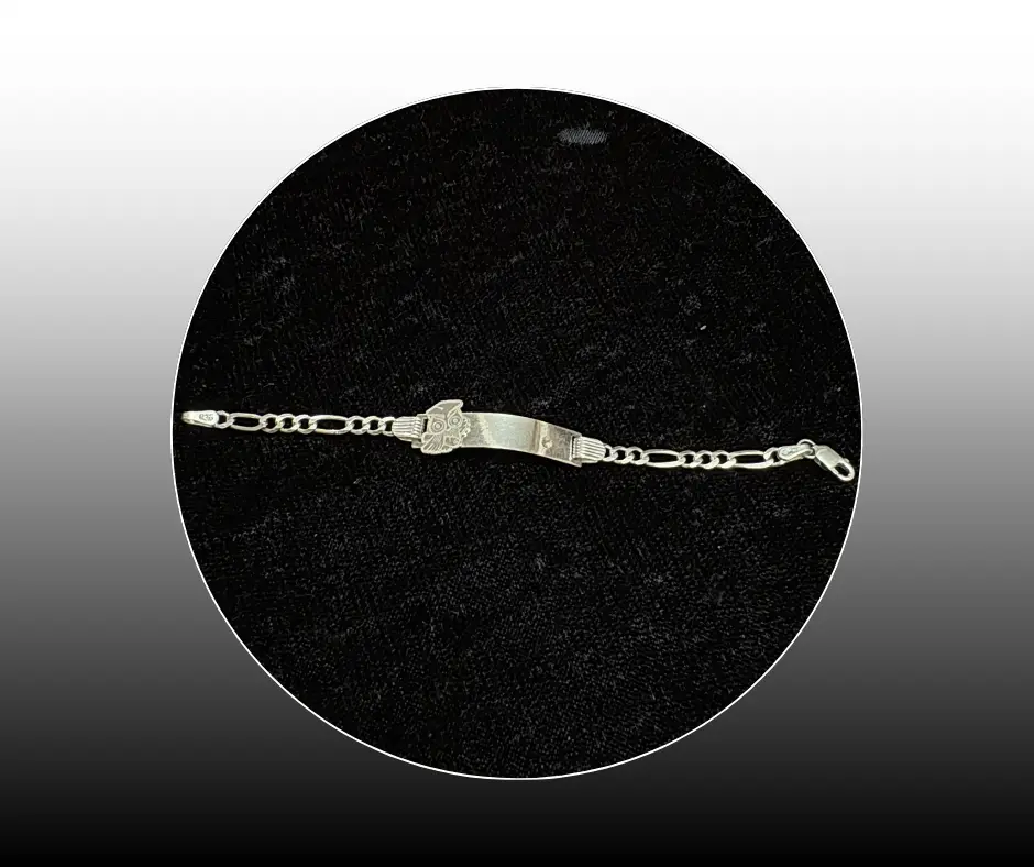 [PUL-0226] Pulso con placa_Cartier_Figura móvil_Búho_12 cm