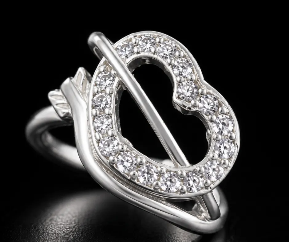 Anillo_Corazón flechado_circonia