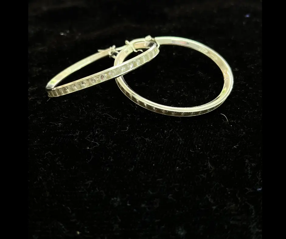 [ARR-274] Arracada_Circonias incrustadas 4 cm de diámetro