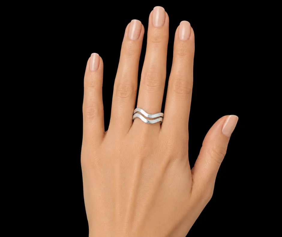 Anillo_Liso_Olas de mar ajustable