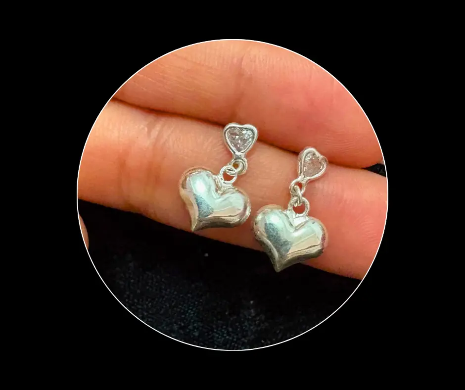 [BRO-348] Broquel_Esfera Corazón colgante_broche de bolita