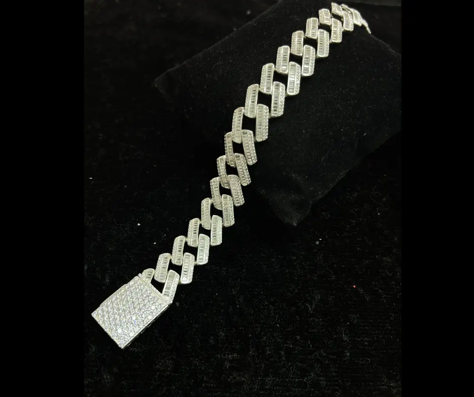 [CIR-570] Circonia incrustada_Pulso Barbado cuadros encapsuldos 20cm, 1.5 cm