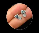 Broquel_Corazón_Oso_Estrella_ Punto en circonia _broche de bolita