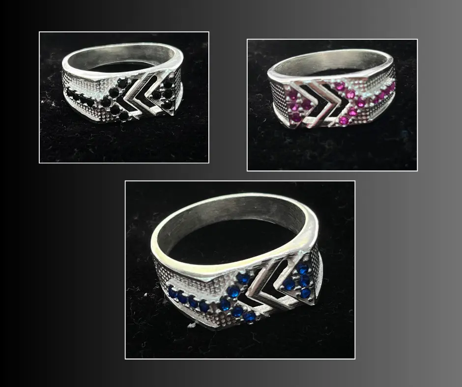 Anillo_circonia flecha horizontal (Azul, 9)