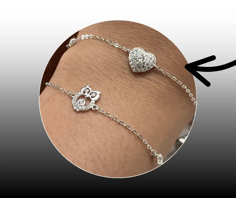 [PUL-1119] Pulsera ajustable_Corazón + 2 mini corazones