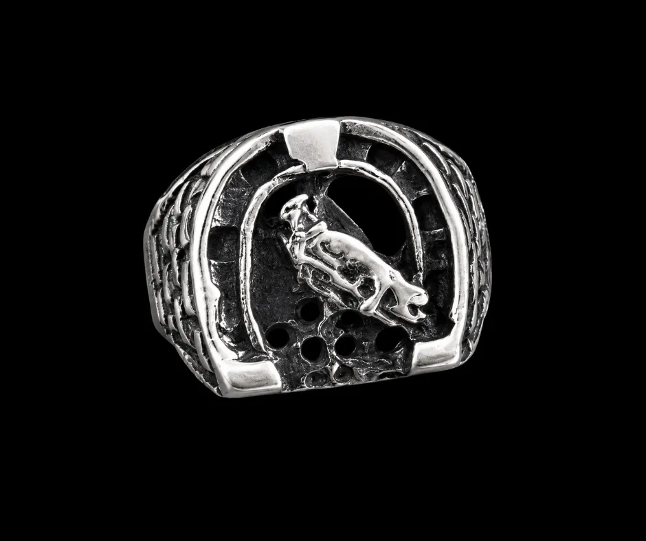 Anillo_cera_Herradura con caballo (ANI-120)