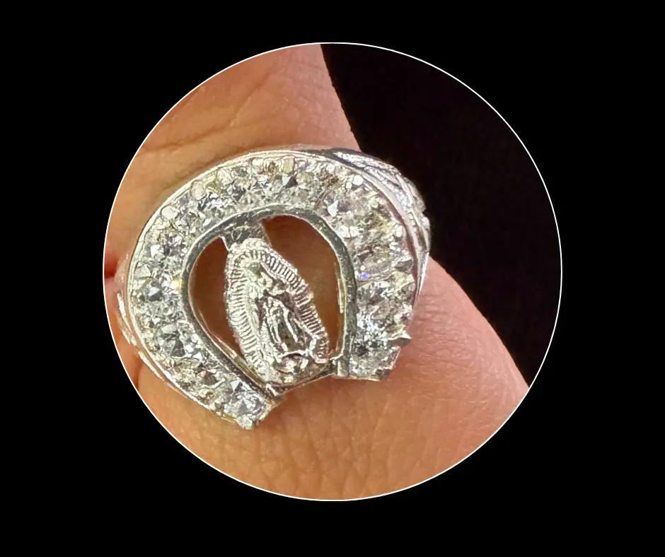 Anillo_circonia_Herradura Virgen de Guadalupe (ANI-136)