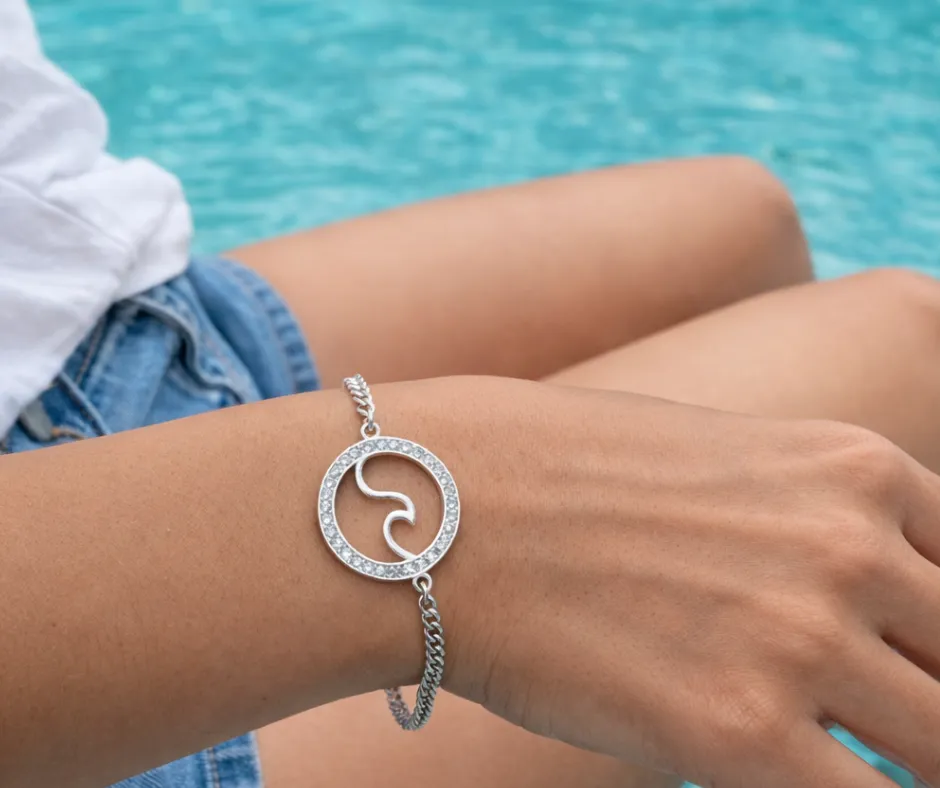 Pulsera_ Ola del océano 19 cm