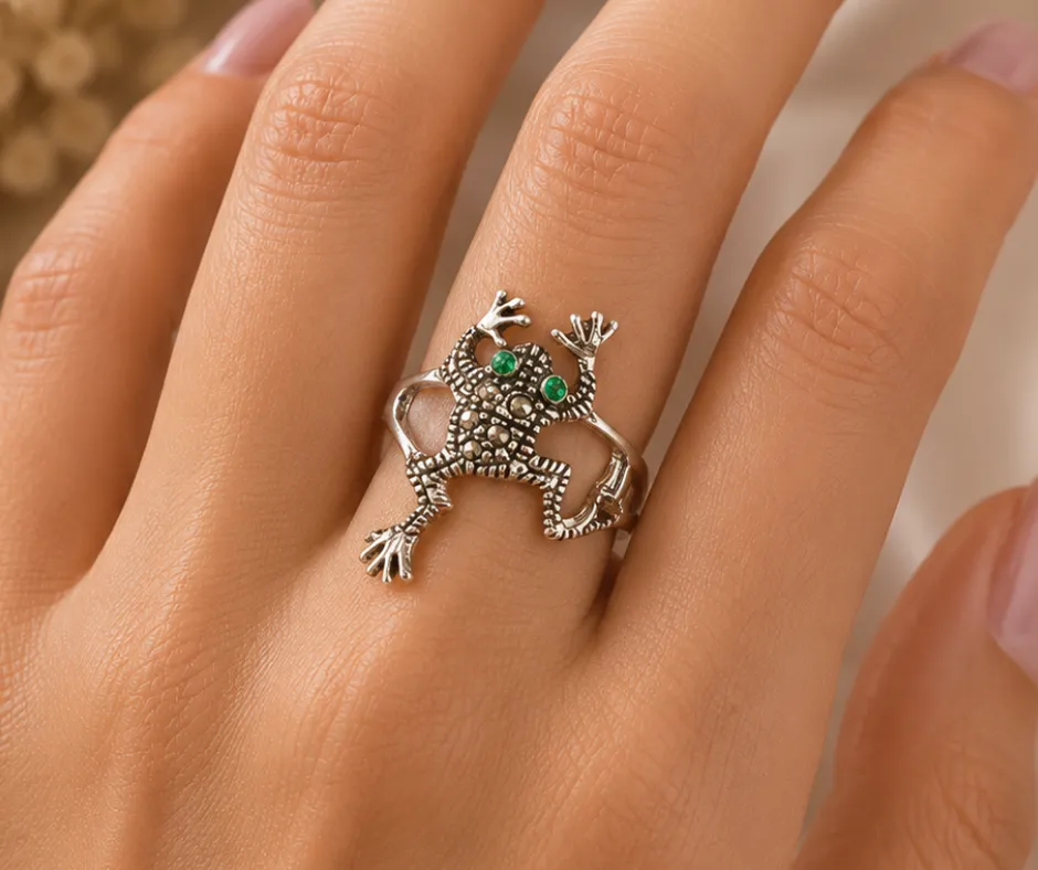 Anillo_Marquesita_Rana_ojos verdes (ANI-99)