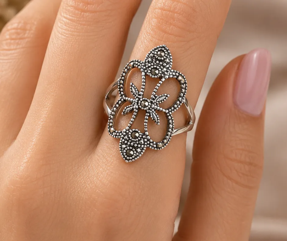 Anillo_Marquesita_Flor con cinco puntos (ANI-89)