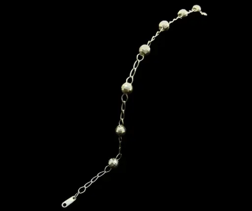 Pulsera/Tobillera_Bolas diamantadas 23 cm