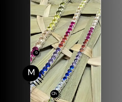 Pulsera_Circonias multicolor 19 cm M 