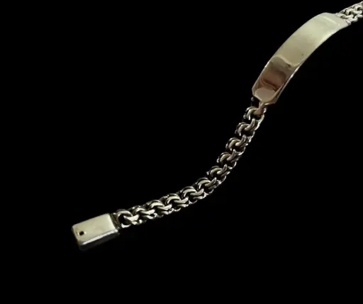 Pulso tejido Chino con placa_infantil 2mm, 13 cm