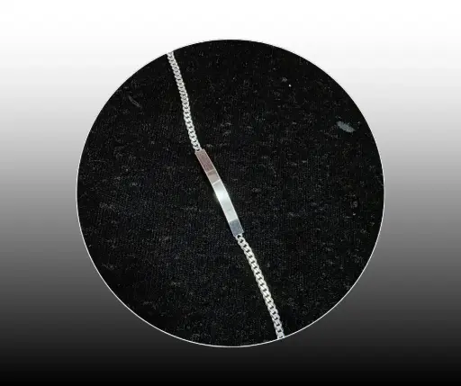 Pulso con placa_Cubano Lisa_2mm
