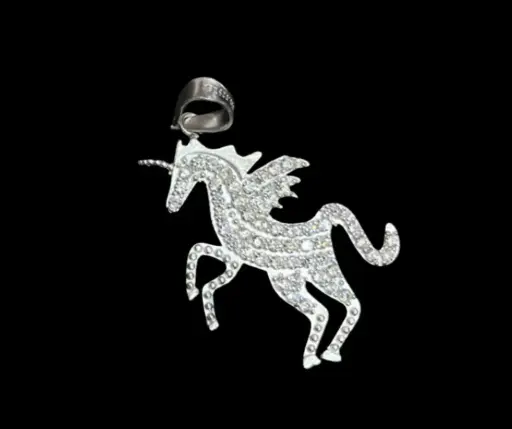 Dije circonia incrustada_ coqueto_ unicornio mágico