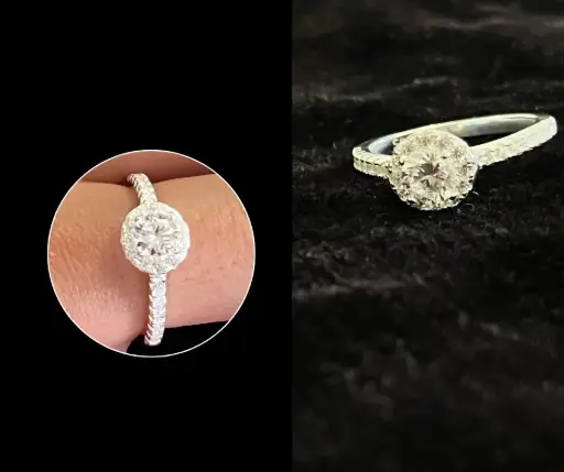 Anillo con circonia_lujo_Solitario_Circular_media churumbela_talla 7