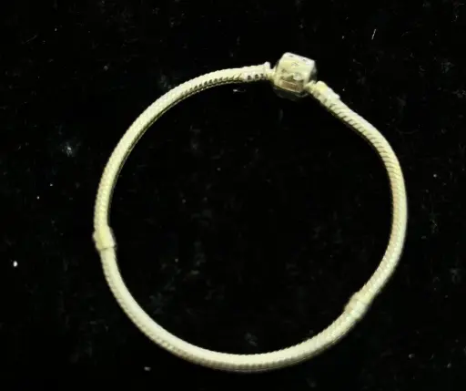 Pandora_Pulsera cadena de serpiente broche barril con estrellas 18 cm