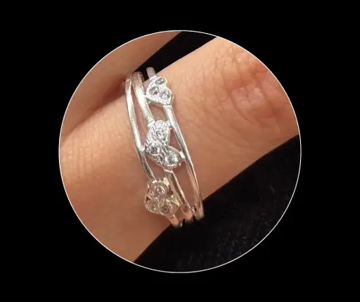 Anillo_trenzado_tres corazones_circonia