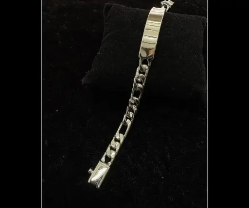 Esclava con placa Cartier (Broche doble seguro) 22 cm 8mm