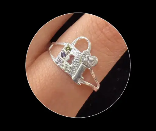 Anillo_candado_con llave_circonia