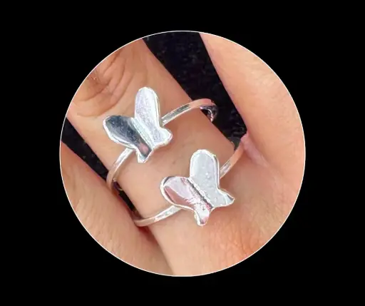 Anillo_liso_dos mariposas